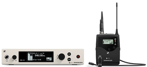 Sennheiser EW 500 G4-MKE2-AW+ Беспроводная РЧ-система, 470-558 МГц, 32 канала, рэковый приёмник EM 300-500 G4, поясной передатчик SK 500 G4, петличный
