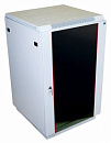 Шкаф коммутационный ЦМО (ШТК-М-18.6.6-1ААА) напольный 18U 600x600мм пер.дв.стекл задн.дв.стал.лист 2 бок.пан. направл.под закл.гайки 270кг серый 455мм