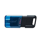 Kingston USB Drive 64GB DataTraveler 80M OTG USB Type-C USB 3.2 черный [DT80M/64GB]