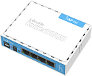 Точка доступа wi-fi MikroTik hAP lite with 650MHz CPU, 32MB RAM, 4xLAN, built-in 2.4Ghz 802.11b/g/n 2x2 two chain wireless with integrated antennas, R