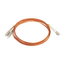 Кабельная сборка Hyperline FC-D2-50-LC/PR-SC/PR-H-3M-LSZH-OR Патч-корд волоконно-оптический (шнур) MM 50/125, LC-SC, 2.0мм, duplex, LSZH, 3м