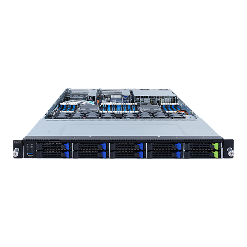 Сервер GIGABYTE Server Platform R182-N20 1U CPU(2)3rd Gen Xeon/2xHeatsink up to 270W/DIMM(32)/8x2,5''SATA/SAS/2x2,5''SATA/SAS/NVMe/2x1GbE/2xFHHL/2x1300W/Rail