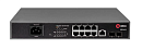 Управляемый коммутатор уровня L2+ с поддержкой PoE 802.3af/at, 8 портов 10/100/1000BASE-T, 2 порта 100/1000BASE-X SFP, 4K VLAN, 16K MAC адресов, консо