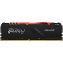 KINGSTON DRAM 8GB 3733MHz DDR4 CL19 DIMM FURY Beast RGB Black KF437C19BBA/8