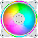Кулера для корпуса 1 Ватт Cooler Master MASTERFAN MF120 HALO WHITE EDITION, 120mm, 4-Pin (PWM), ARGB