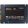 Твердотельные накопители/ Samsung SSD 870 QVO, 2000GB, 2.5" 7mm, SATA3, 4-bit MLC, R/W 560/530MB/s, IOPs 98 000/88 000, TBW 720, DWPD 0.33 (12 мес.)