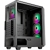 Компьютерный корпус, без блока питания ATX/ Gamemax Revolt ATX case, black, w/o PSU, w/1xUSB3.0+1xUSB2.0, w/3x12cm ARGB GMX-FN12-Rainbow-T front
