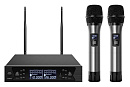 Микрофонная радиосистема [AX-7000H] Axelvox [DWS7000HT (HT Bundle)] UHF 710-726 MHz, 100 каналов,LCD дисплей, 2х ИК порт, 2 ручных микрофона, 2 держат