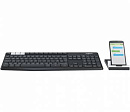 Клавиатура Logitech Multi-Device Stand Combo K375s темно-серый беспроводная BT slim Multimedia для ноутбука