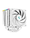 Кулер для процессора DEEPCOOL AK620 DIGITAL WH LGA20XX/1700/1200/115X/AM5/AM4 (8шт/кор, TDP 260W, PWM, DUAL Fan 120mm, 6 тепл. трубок, ARGB, белый) RE