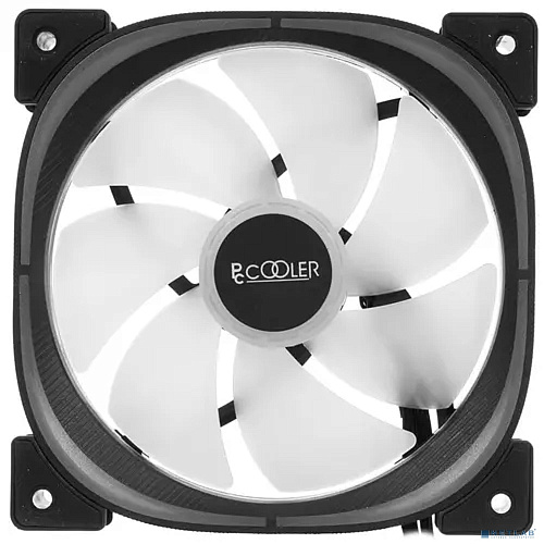 Кулер для корпуса/ PCCooler EF120 ARGB BK (120x120x25mm, 4-pin PWM, ARGB, 37.98CFM, 25.7dBA, 1500RPM, Black)