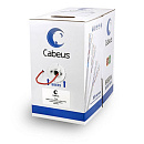 Cabeus UTP-4P-Cat.5e-SOLID-RD Кабель витая параUTP (U/UTP), категория 5e, 4 пары 0,51мм (24AWG), одножильный, красный (305 м)