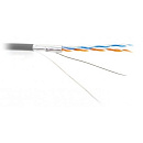 Hyperline FUTP2-C5-S24-IN-LSZH-GY-500 (500 м) кабель витая пара, экранированная F/UTP, категория 5, 2 пары (24 AWG), одножильный (solid), экран - фоль