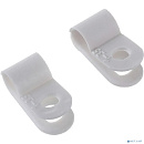 Rexant (07-4405) Скоба под винт 5мм, белая (50 шт/уп)