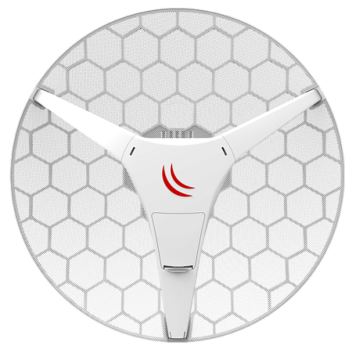 MikroTik LHG 60G (60GHz antenna, 802.11ad wireless, four core 716MHz CPU, 256MB RAM, 1x Gigabit LAN, RouterOS L3, POE, PSU) for use as CPE in Point -t