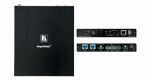 Масштабатор HDBaseT и HDMI в HDMI Kramer Electronics [VP-427X2] с деэмбедированием аудио; поддержка 4К60 4:4:4, CEC, два входа HDBaseT