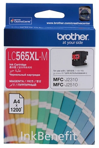 Brother LC-565XLM Картридж струйный для MFC-J2310/2510/3520/3720 пурпурный (1200 стр.)