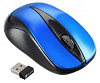 Мышь Оклик 675MW черный/синий оптическая (1200dpi) беспроводная USB для ноутбука (3but)