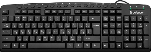 Клавиатура USB FOCUS HB-470 RU BLACK 45470 DEFENDER