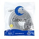 Патч-корд ВО Cabeus PC-UTP-RJ45-Cat.6-10m Патч-корд U/UTP, категория 6, 2xRJ45/8p8c, неэкранированный, серый, PVC, 10м