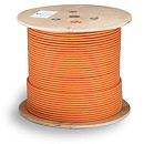 Cabeus UTP-4P-Cat.6a-SOLID-LSZH-OR Кабель витая пара UTP (U/UTP), категория 6A, 4 пары (23 AWG), одножильный, LSZH нг(А)-HF, оранжевый (305 м)