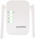 Повторитель беспроводного сигнала Digma D-WR310 N300 10/100BASE-TX/Wi-Fi белый
