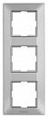 Рамка Panasonic Arkedia Slim WNTF08132SL-RU 3x вертикальный монтаж пластик серебристый (упак.:1шт)