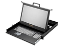 Консоль для стойки 19" AMK501-17WPBRU, высота 1U, TFT LCD 17,3", 1920x1080, 1 x PS2, русифицированная клавиатура, тачпад, 90 ~ 264В AC, кабель 1.8м KV