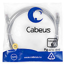 Cabeus PC-UTP-RJ45-Cat.6-2m-LSZH Патч-корд U/UTP, категория 6, 2xRJ45/8p8c, неэкранированный, серый, LSZH, 2м