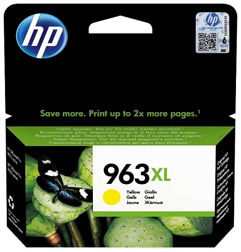 Cartridge HP 963XL для OfficeJet 9010/9020, желтый (1 600 стр.)