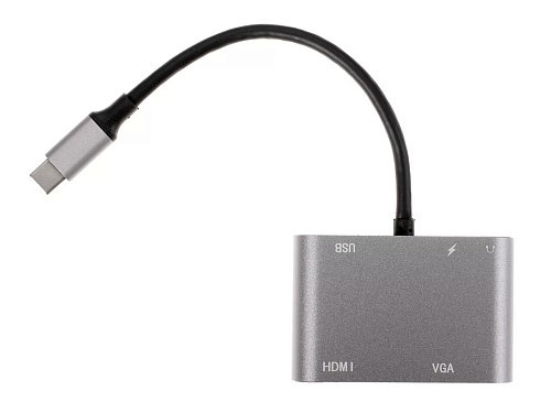 Aopen/Qust Кабель ACU4511 Адаптер USB Type-Cm-->VGA, HDMI 4k*30Hz, USB3.0, PD, Audio, iOpen (Aopen/Qust)<ACU4511>[4895182217928]