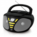 Аудиомагнитола BBK BX180U черный/оранжевый 4Вт/CD/CDRW/MP3/FM(dig)/USB
