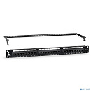 Cabeus PL-24-Cat.6-Dual-IDC-ext. Патч-панель 19" (1U), 24 порта RJ-45, категория 6, Dual IDC, с задним кабельным организатором