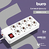 Сетевой фильтр Buro 800SH-3-W 3м (8 розеток) белый (коробка)