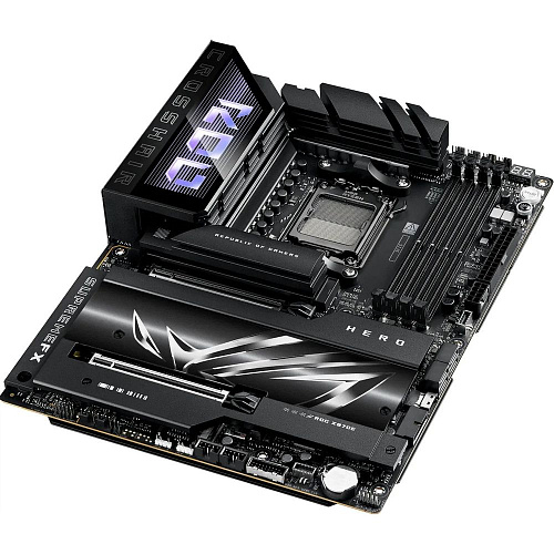 Материнская плата ASUS ROG CROSSHAIR X870E HERO AM5 ATX 4xDDR5 2xPCIEx16 5xM.2 4xUSB-C HDMI 2.5GLAN 5GLAN Wi-Fi 7