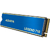 Твердотельный накопитель/ ADATA SSD LEGEND 710, 256GB, M.2(22x80mm), NVMe 1.4, PCIe 3.0 x4, 3D NAND, R/W 2100/1000MB/s, IOPs 90 000/130 000, TBW 65,