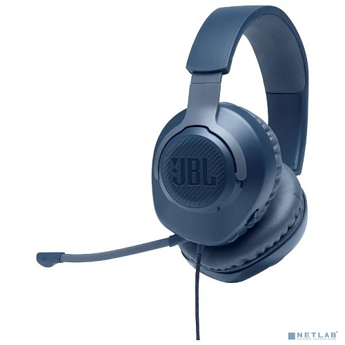 Наушники с микрофоном JBL Quantum 100 синий 1.2м мониторные оголовье (JBLQUANTUM100BLU)