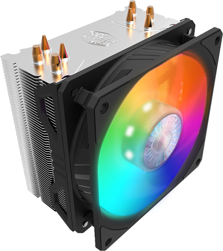 Кулер для процессора/ Cooler Master Hyper 212 Spectrum V2 (150W, 4-pin, 157mm, tower, Al/Cu, RGB, fans: 1x120mm/62CFM/27dBA/1800rpm, 1700/1200/115x