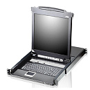 8-портовый KVM-переключатель с ЖК-дисплеем Slideaway/ SINGLE RAIL 8P PS/2-USB LCDKVMP 19INCH