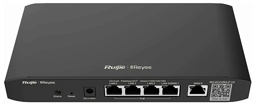 Маршрутизатор Ruijie Reyee 5-Port Gigabit Cloud Managed router, 5 Gigabit Ethernet connection Ports including 4 PoE/POE+ Ports with 54W POE Power budget, Support