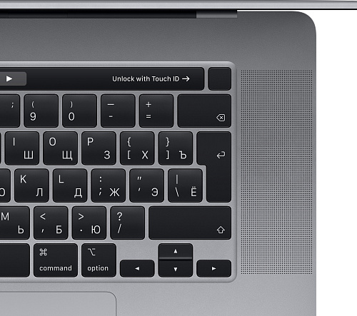 Ноутбук Apple 16-inch MacBook Pro with Touch Bar: 2.6GHz 6-core Intel Core i7 (TB up to 4.5GHz)/32GB/512GB SSD/AMD Radeon Pro 5300M with 4GB of GDDR6