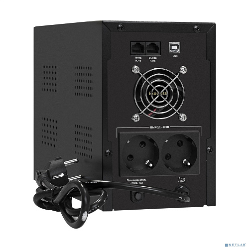 Exegate EX292609RUS ИБП ExeGate SpecialPro UNB-2000.LED.AVR.2SH.RJ.USB <2000VA/1200W, LED, AVR,2*Schuko, RJ45/11, USB, металлический корпус, Black>