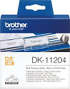 Картридж ленточный Brother DK11204 черный на белом для Brother QL-570