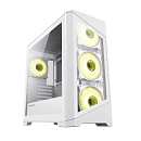 Корпус GameMax Destroyer TGW без БП(ATX, Бел.,USB3.0, Зак.стек., 4*120мм. FRGB , пыл.фильтр)