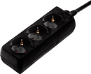 Сетевой удлинитель Hama H-47758 1.4м (3 розетки) черный