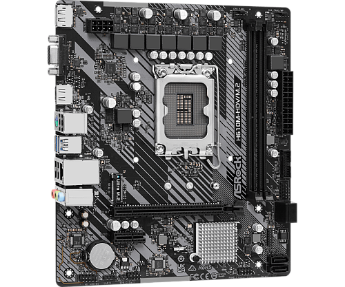 ASROCK H610M-HDV/M.2 R2.0, LGA1700, H610, 2*DDR4, 4*SATA, 1*M.2, 2*USB 3.2, 4*USB 2.0, 1*PCIx16, 1*PCIx1, D-Sub+HDMI+DP, mATX