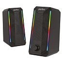 Perfeo колонки "CIRCUS", 2.0, мощность 2х3 Вт, USB, чёрн, Game Design, RGB подсветка