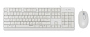 Клавиатура + мышь Rapoo X130PRO клав:белый мышь:белый, 1.5м, доп. защита от влаги