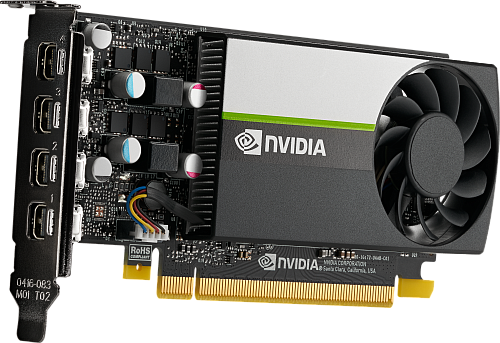 Видеокарта PNY PCI-E T1000 NVIDIA T1000 4Gb 128bit GDDR6 mDPx4 HDCP Bulk low profile