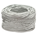 Cabeus FTP-4P-Cat.6-SOLID-GY Кабель витая пара экранированная FTP (F/UTP), категория 6, 4 пары (23 AWG), одножильный (305 м), PVC нг(А)-LS